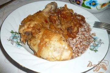 фото рецепта Курица в медово-луковом соусе