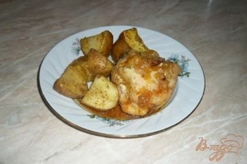 фото рецепта Курица в луково-апельсиновом соусе
