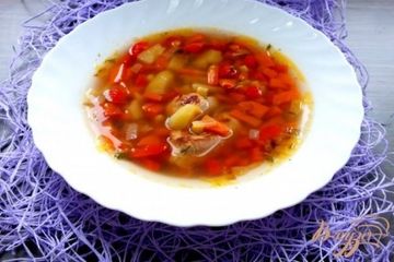 фото рецепта Суп куриный с кукурузой