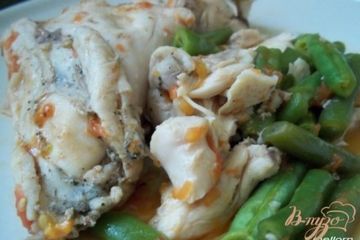 фото рецепта Курица с зелёной фасолью
