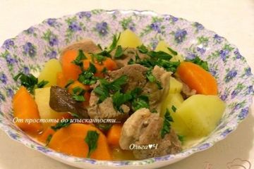 фото рецепта Баранина с овощами в мультиварке
