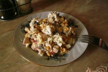 фото рецепта Салат с морепродуктами бюджетный