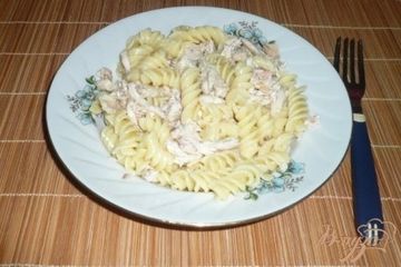фото рецепта Макароны с отварной курицей