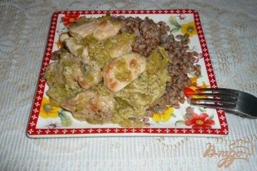 фото рецепта Куриная грудка тушеная с кабачком