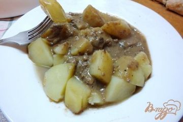 фото рецепта Картофель под печеночным соусом