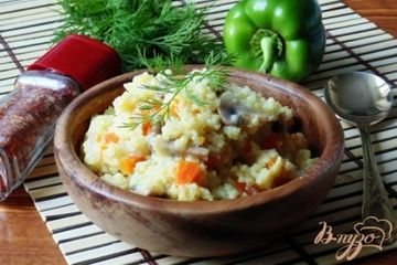 фото рецепта Пшенная каша с грибами