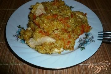 фото рецепта Пшеничная каша с курицей