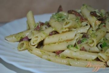 фото рецепта Макароны с брокколи и колбасой