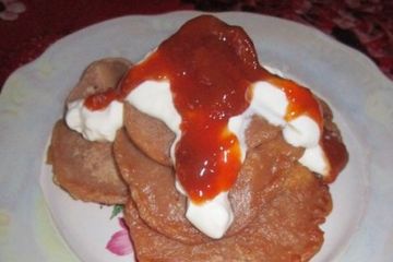 фото рецепта Шоколадные оладьи с яблоками