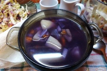 фото рецепта Вкуснейший суп из фиолетовой капусты
