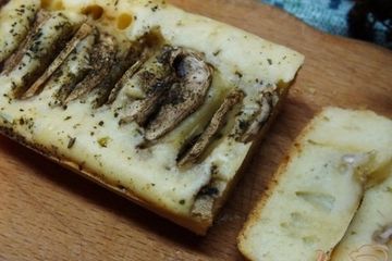 фото рецепта Кекс-хлеб с шампиньонами на белом вине