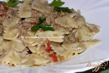 фото рецепта Макароны по-флотски с красным перцем
