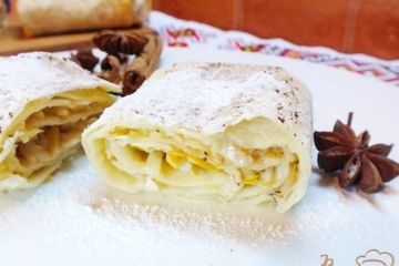 фото рецепта Яблочный штрудель на скорую руку