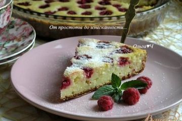 фото рецепта Творожник с малиной