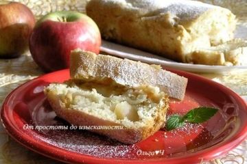 фото рецепта Постный кекс с яблоками