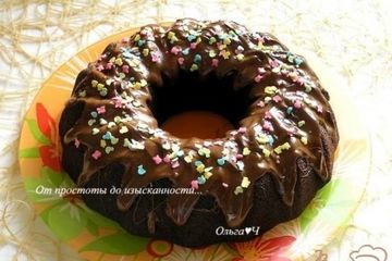 фото рецепта Праздничный шоколадный манник
