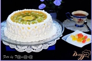 фото рецепта Торт творожный с фруктами