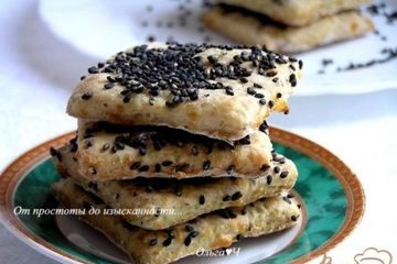 фото рецепта Сырное печенье с кунжутом