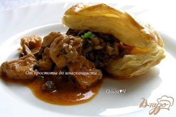 фото рецепта Фальшивые пироги с курицей и грибами