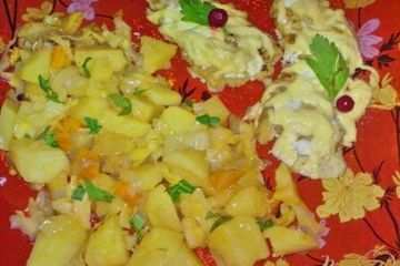 фото рецепта Картофель в соусе с овощами