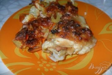 фото рецепта Курица в картофельном кольце