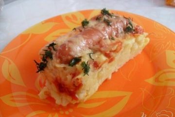 фото рецепта Картофельная запеканка с сосисками и сыром