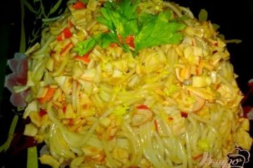 фото рецепта Спагетти с крабовыми палочками