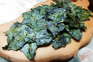 фото рецепта Шпинат запеченный с чесноком к пиву