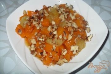 фото рецепта Тыква с яблоками на сковороде