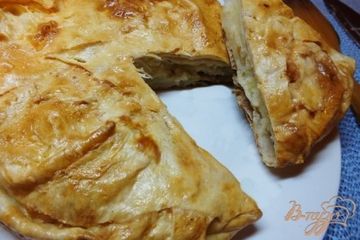 фото рецепта Пирог с картошкой и брынзой ил листового лаваша