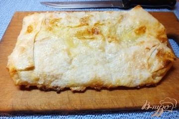 фото рецепта Пирог из лаваша с бананом