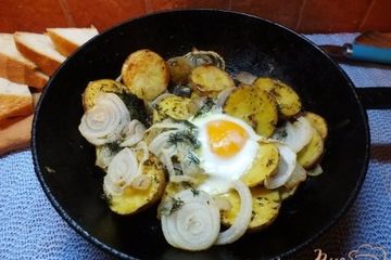 фото рецепта Картофель запеченый с яйцом