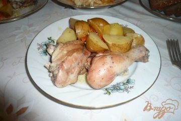 фото рецепта Курочка с овощами в пакете для запекания