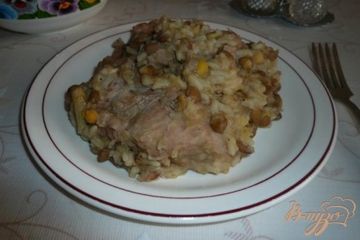 фото рецепта Свиное рагу с горохом и чечевицей