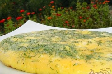 фото рецепта Омлет с укропом и творогом