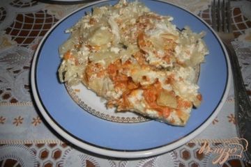 фото рецепта Рыба, запеченная с овощами