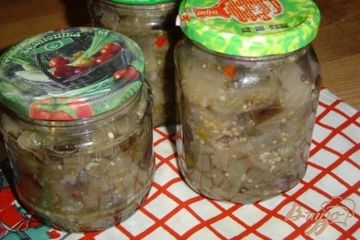 фото рецепта Баклажаны с чесноком и горьким перцем