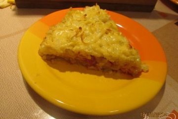 фото рецепта Картофельный пирог с тушенкой