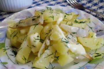 фото рецепта Картофель со спаржевой фасолью и сыром