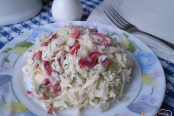 фото рецепта Капустный салат с болгарским перцем и укропом