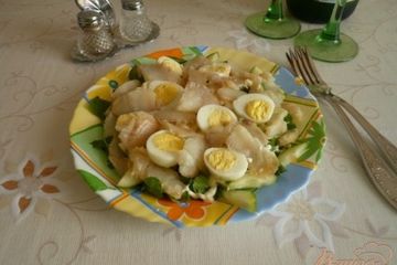фото рецепта Салат с палтусом