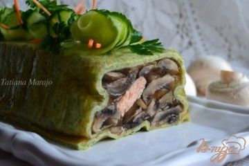 фото рецепта Террин с грибами и кусочками семги