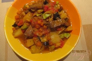 фото рецепта Овощное рагу с мясом летнее