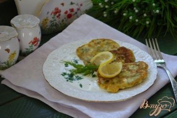 фото рецепта Оладушки с брынзой и зеленью