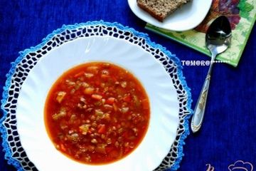 фото рецепта Чечевичная похлебка с тыквой из мультиварки