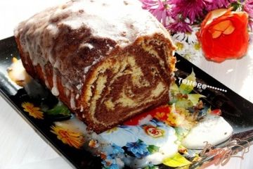 фото рецепта Апельсиновый кекс с сахарной глазурью