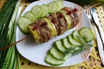 фото рецепта Кебаб с кабачком и картофелем
