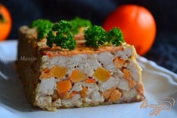 фото рецепта Террин из курицы с хурмой