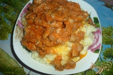 фото рецепта Картофельное пюре с мясом и овощами