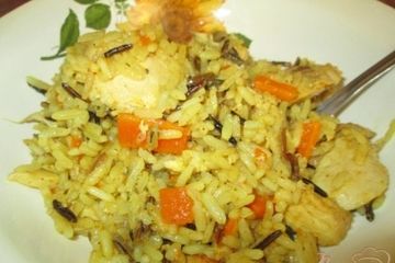 фото рецепта Плов с курицей и диким рисом